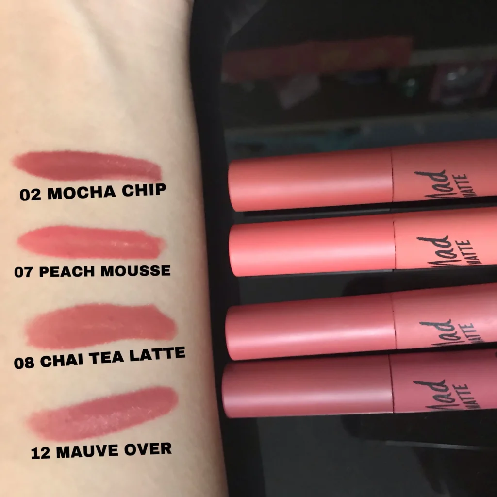 CLIO Mad Matte TInt Swatches
